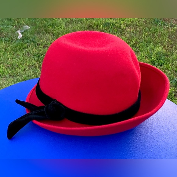 1980s Vintage LAURA ASHLEY 100% Wool Raspberry Women’s Hat - Picture 5 of 16